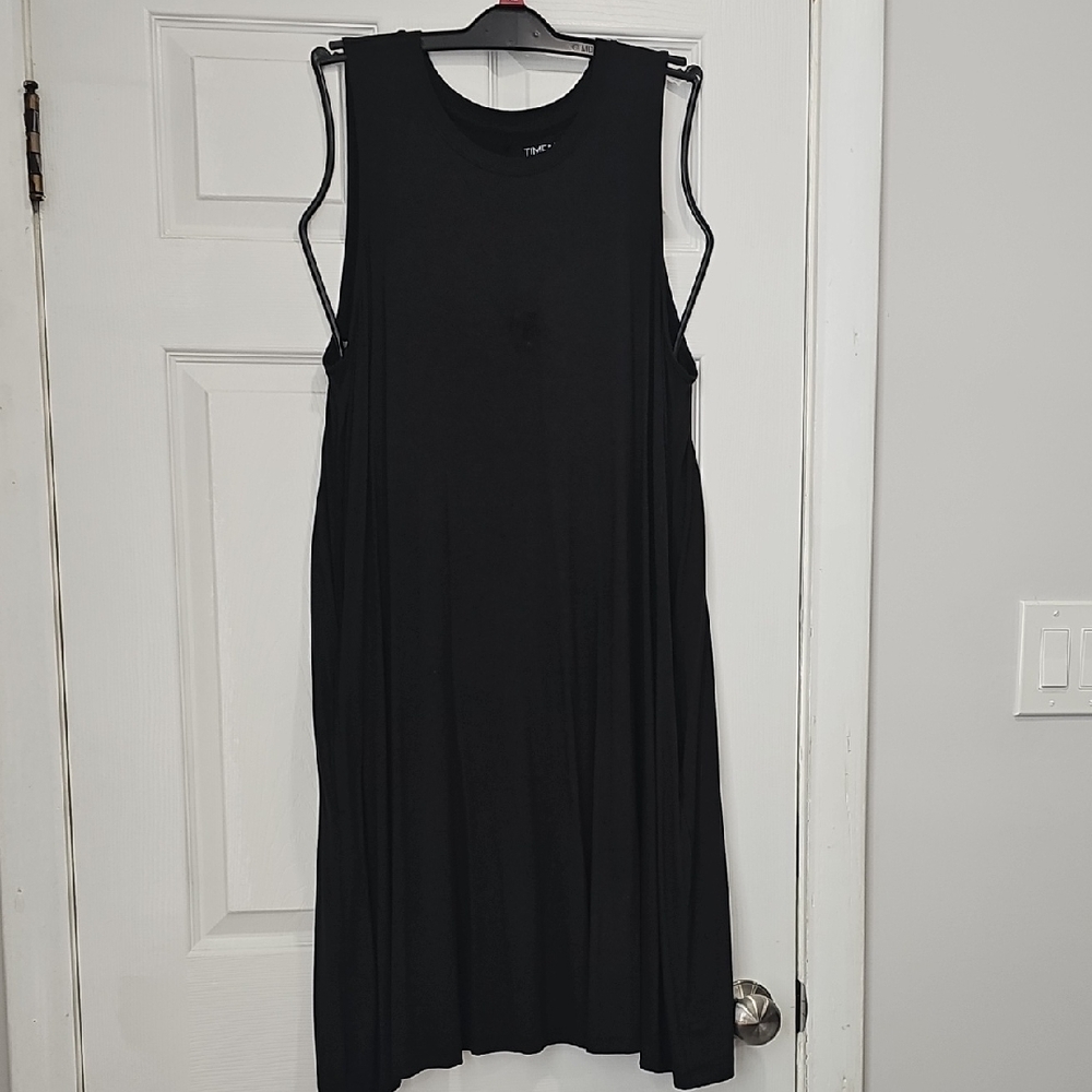 Time and Tru Black Midi Dress